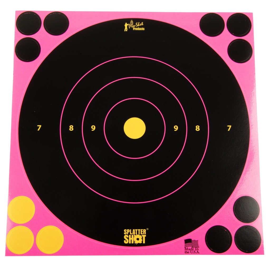 PRO-SHOT 8" PINK BULLSEYE 6PK 1