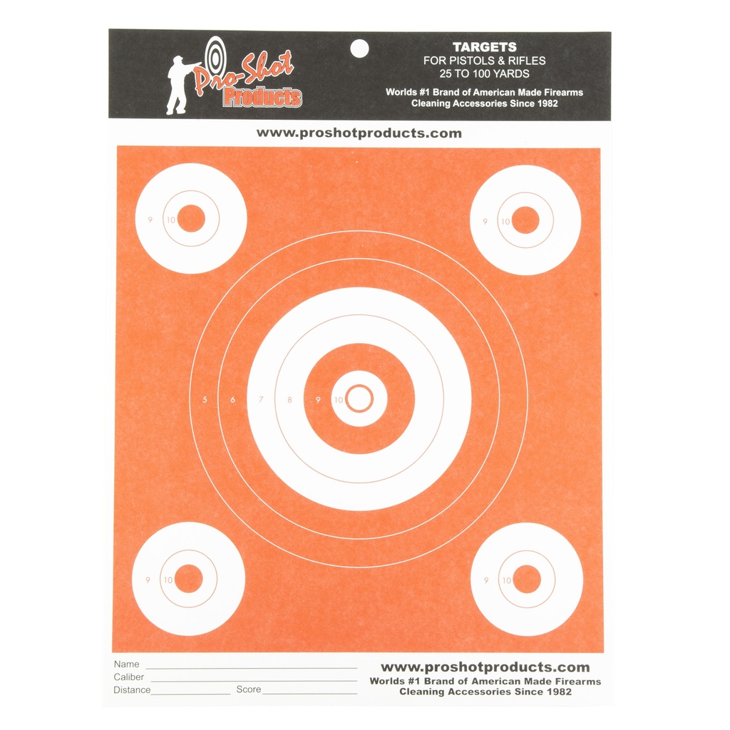 Pro-Shot Products PROSHOT 6" BULLSEYE DAY GLOW ORANGE 1