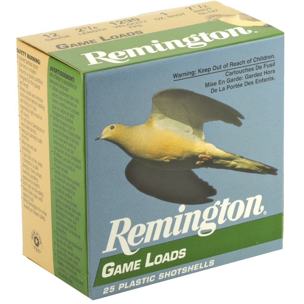 Remington REM GAM LOAD 12GA 2 3/4" #7.5 25/250 1