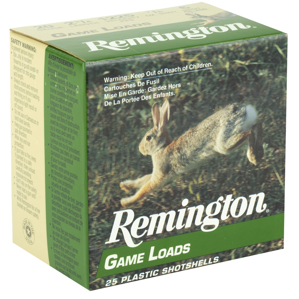 Remington REM GAM LOAD 20GA 2 3/4" #6 25/250 1