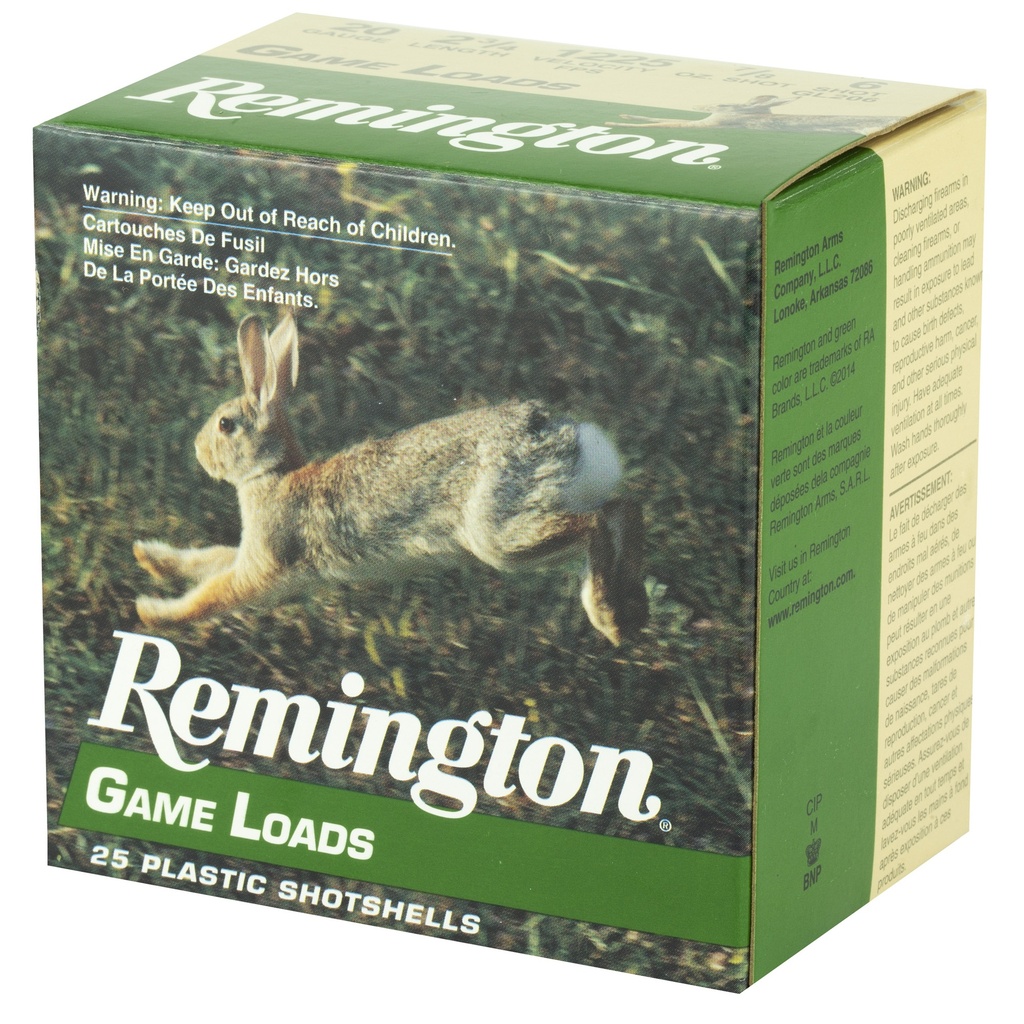 Remington REM GAM LOAD 20GA 2 3/4" #6 25/250 2