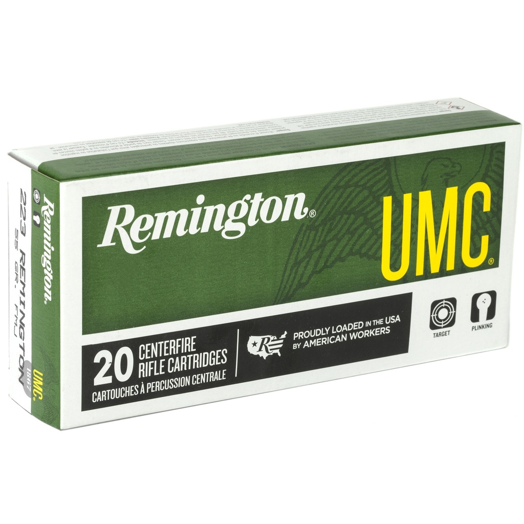 Remington REM UMC 223REM 55GR FMJ 20/200 1