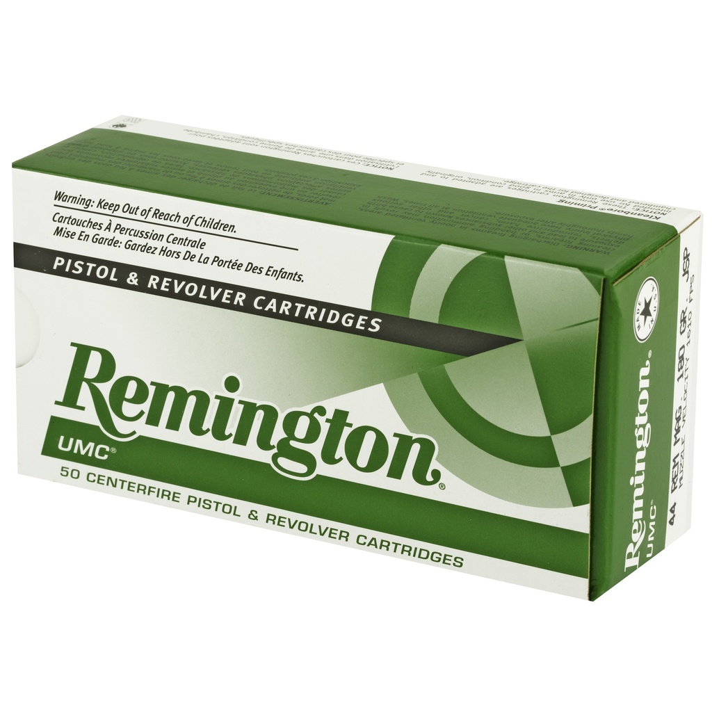 Remington REM UMC 44MAG 180GR JSP 50/500 2