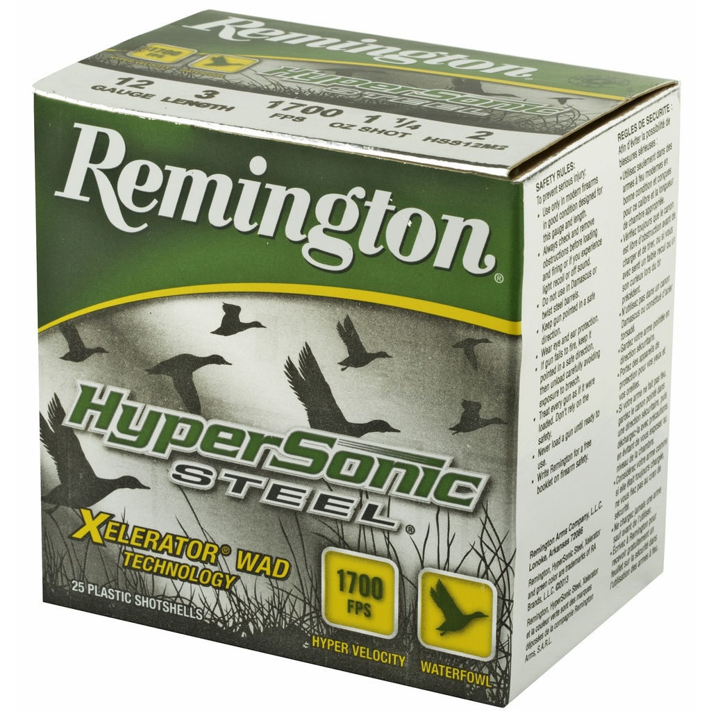 Remington REM HYPSNC STL 12GA 3" #2 25/250 2
