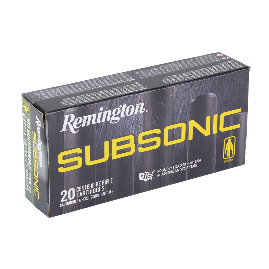 Remington REM 360BUCK HMR SUBSONIC 250GR BHP 1