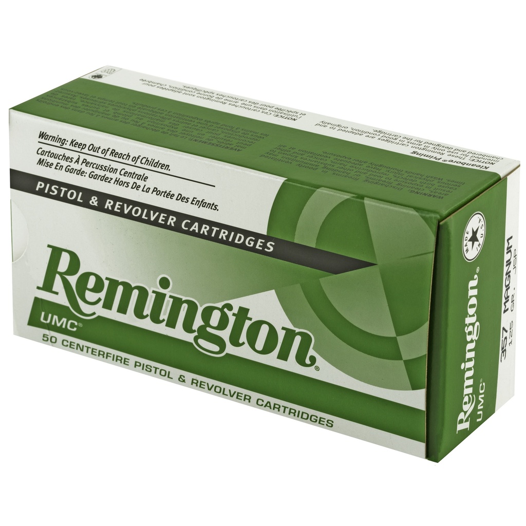 Remington REM UMC 357MAG 125GR JSP 50/500 2