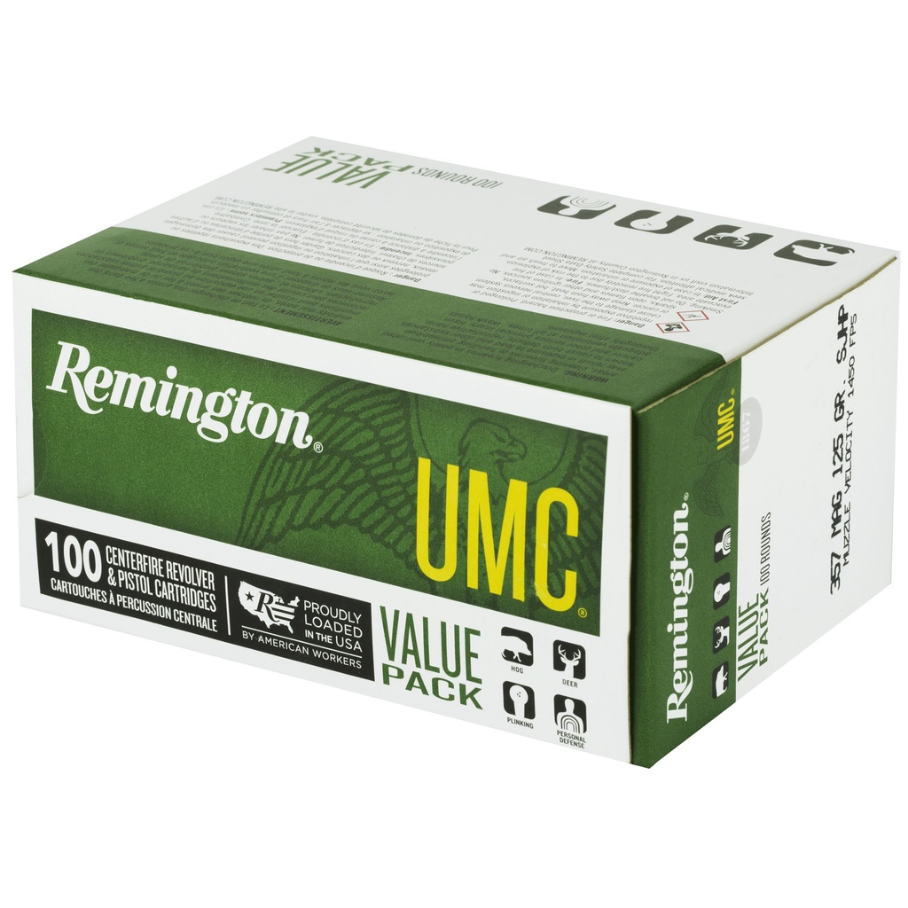 Remington REM UMC 357MAG 125GR 100/600 2