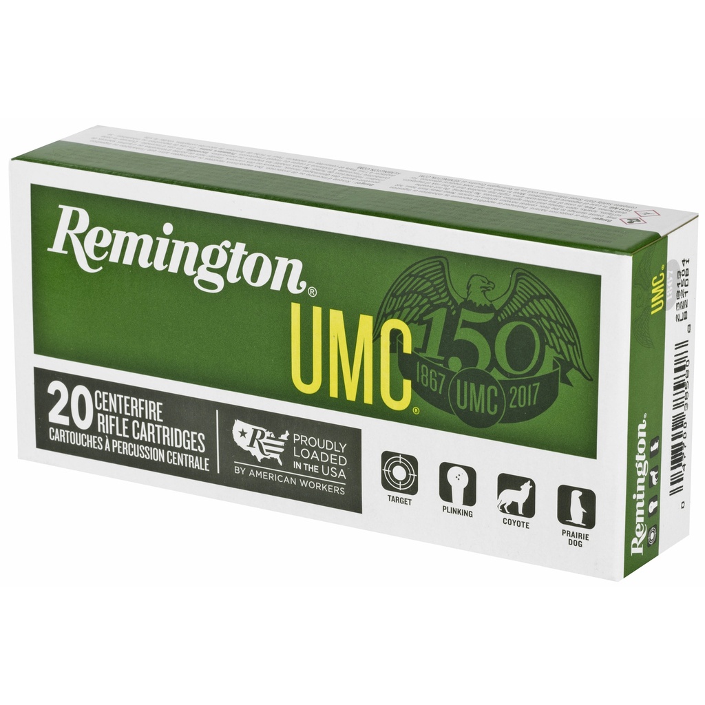 Remington REM UMC 22-250 50GR HP 20/200 2