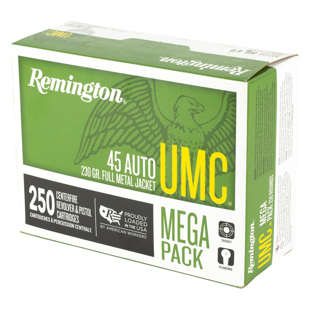Remington REM UMC MP 45ACP 230GR FMJ 250/1000 2