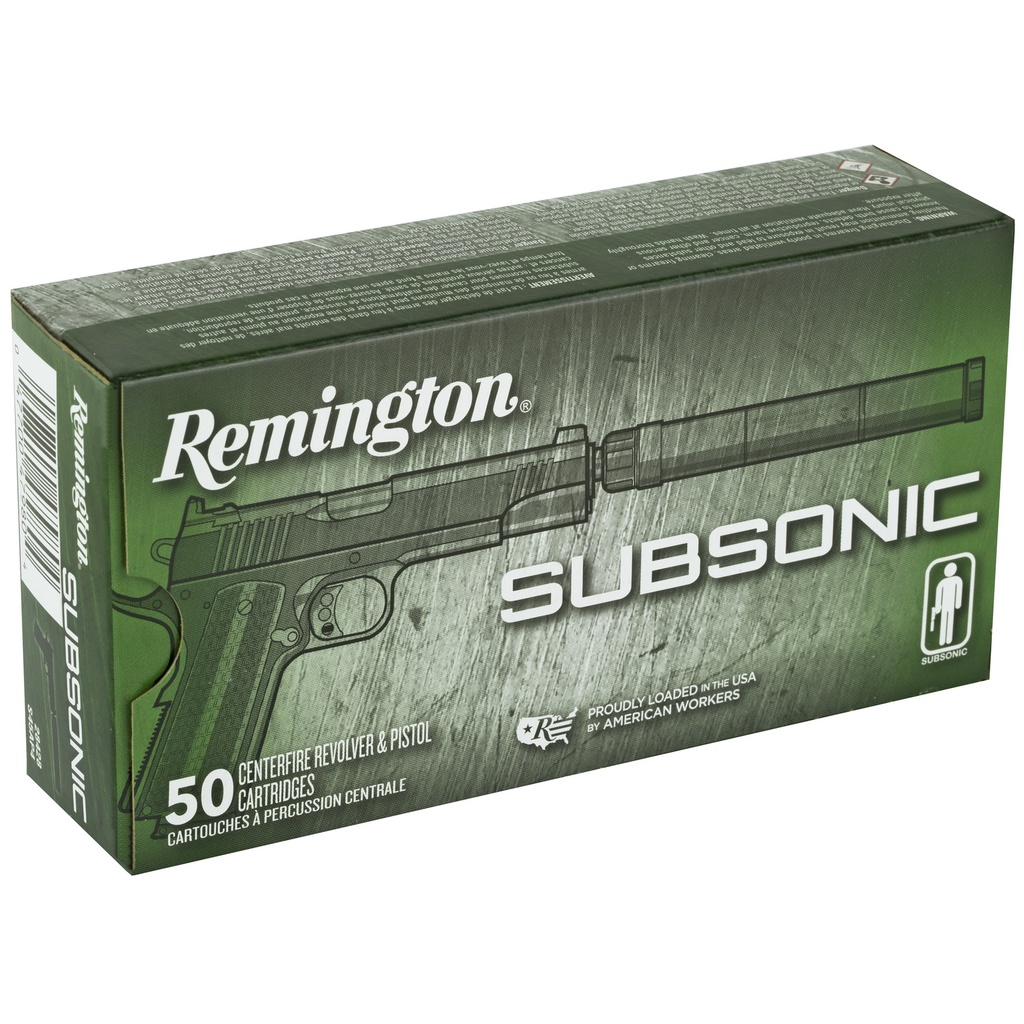 Remington REM SUBSONIC 45ACP 230GR 50/500 1