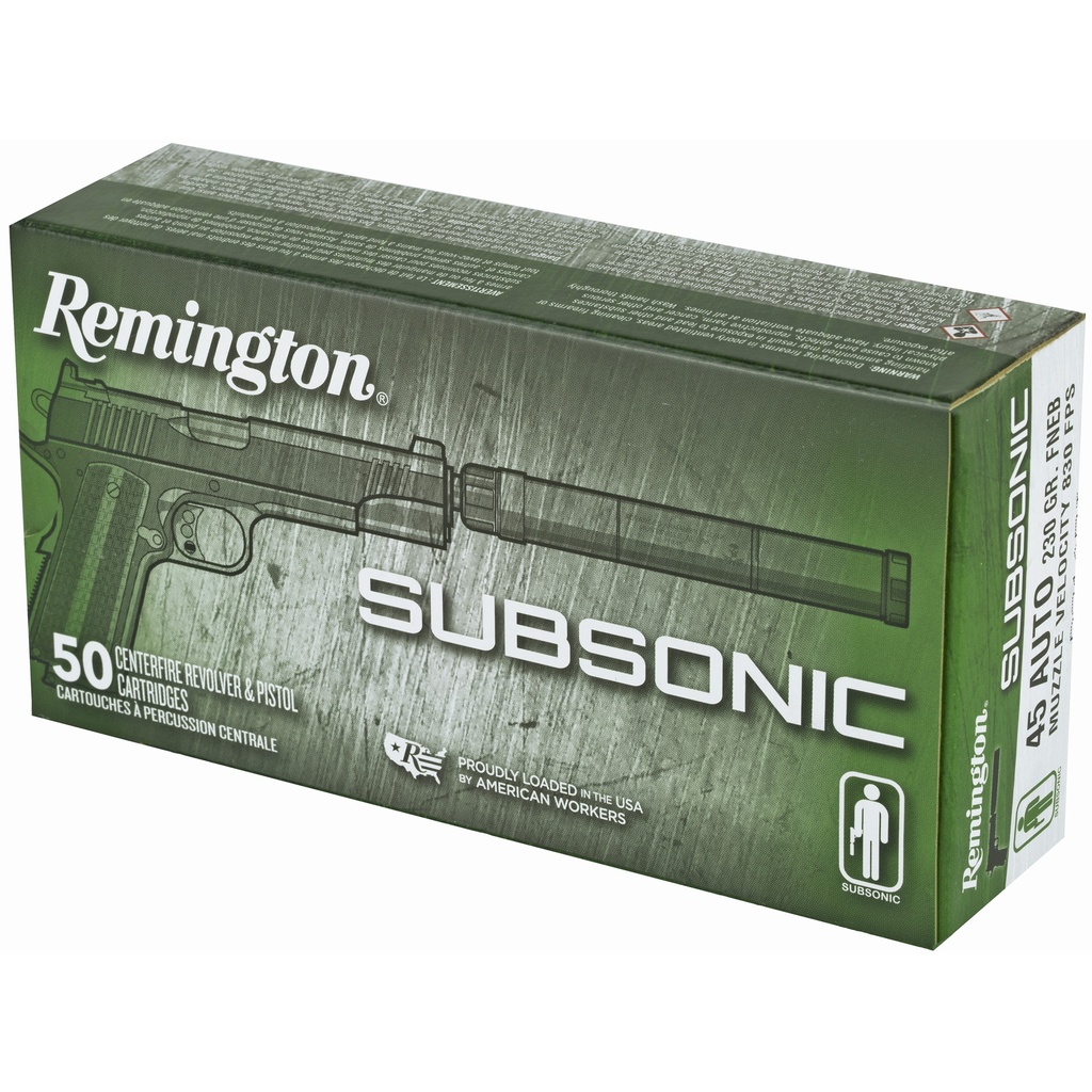 Remington REM SUBSONIC 45ACP 230GR 50/500 2
