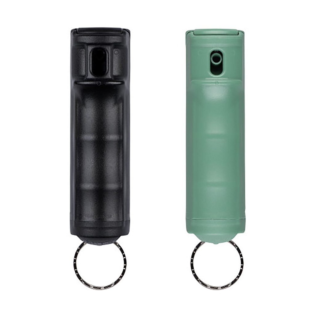 SABRE 2PK PEPPER GEL W/CLP BLK/GRN 1