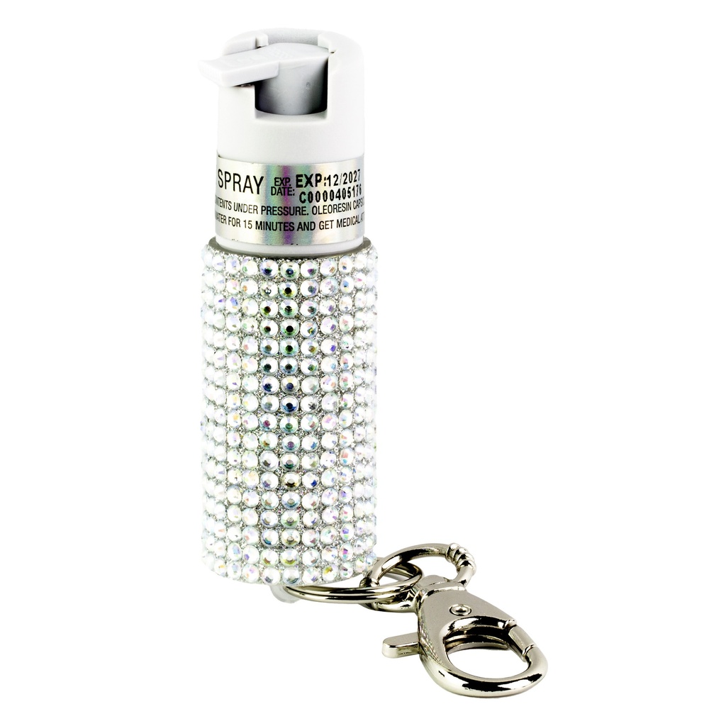SABRE JEWELED SPRAY W/KEY RING SLV 1