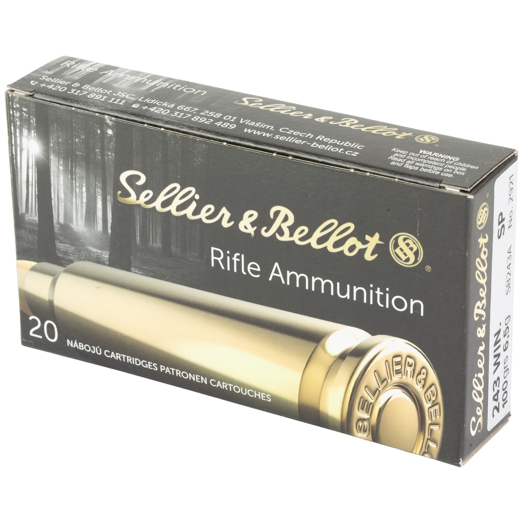 Sellier & Bellot S&B 243WIN 100GR SP 20/500 2