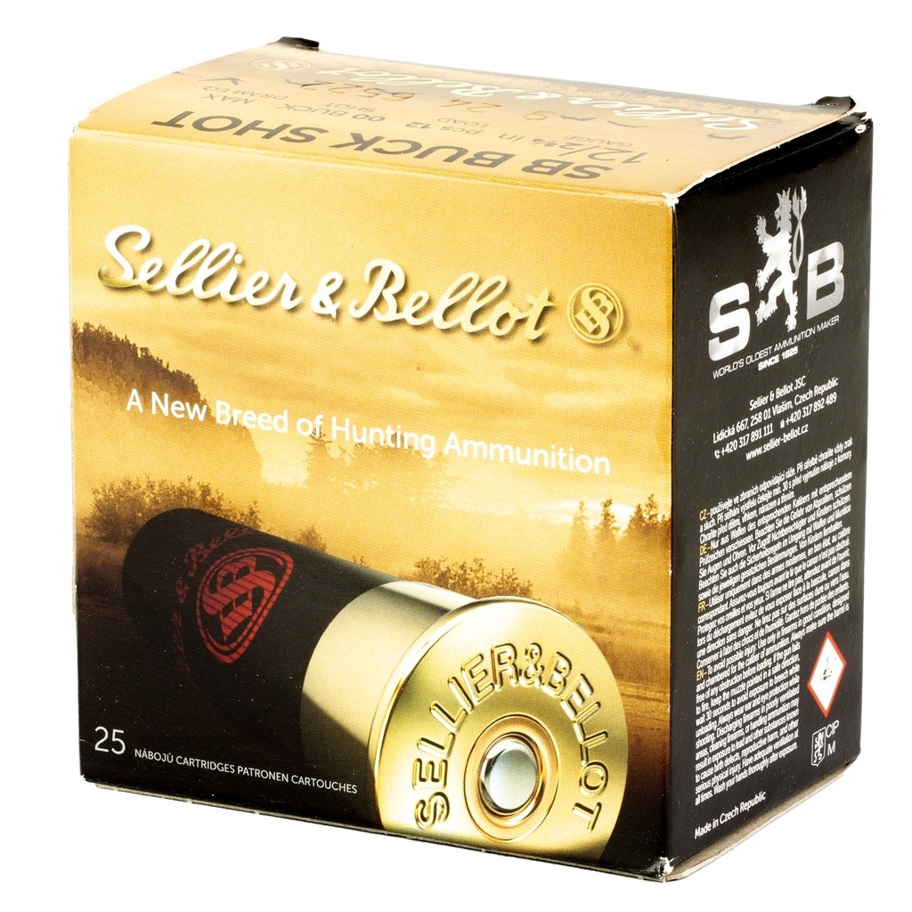 Sellier & Bellot S&B 12GA 2.75 1.25OZ 00 12PEL 25/250 2