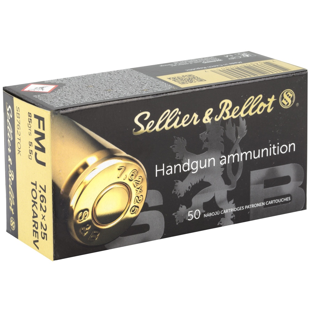 Sellier & Bellot S&B 7.62X25 85GR FMJ 50/1500 1