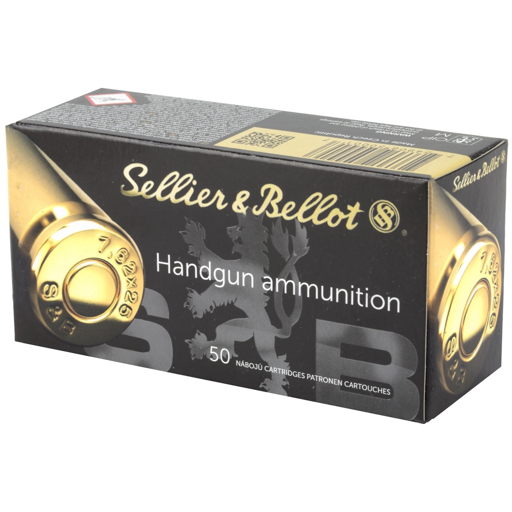 Sellier & Bellot S&B 7.62X25 85GR FMJ 50/1500 2