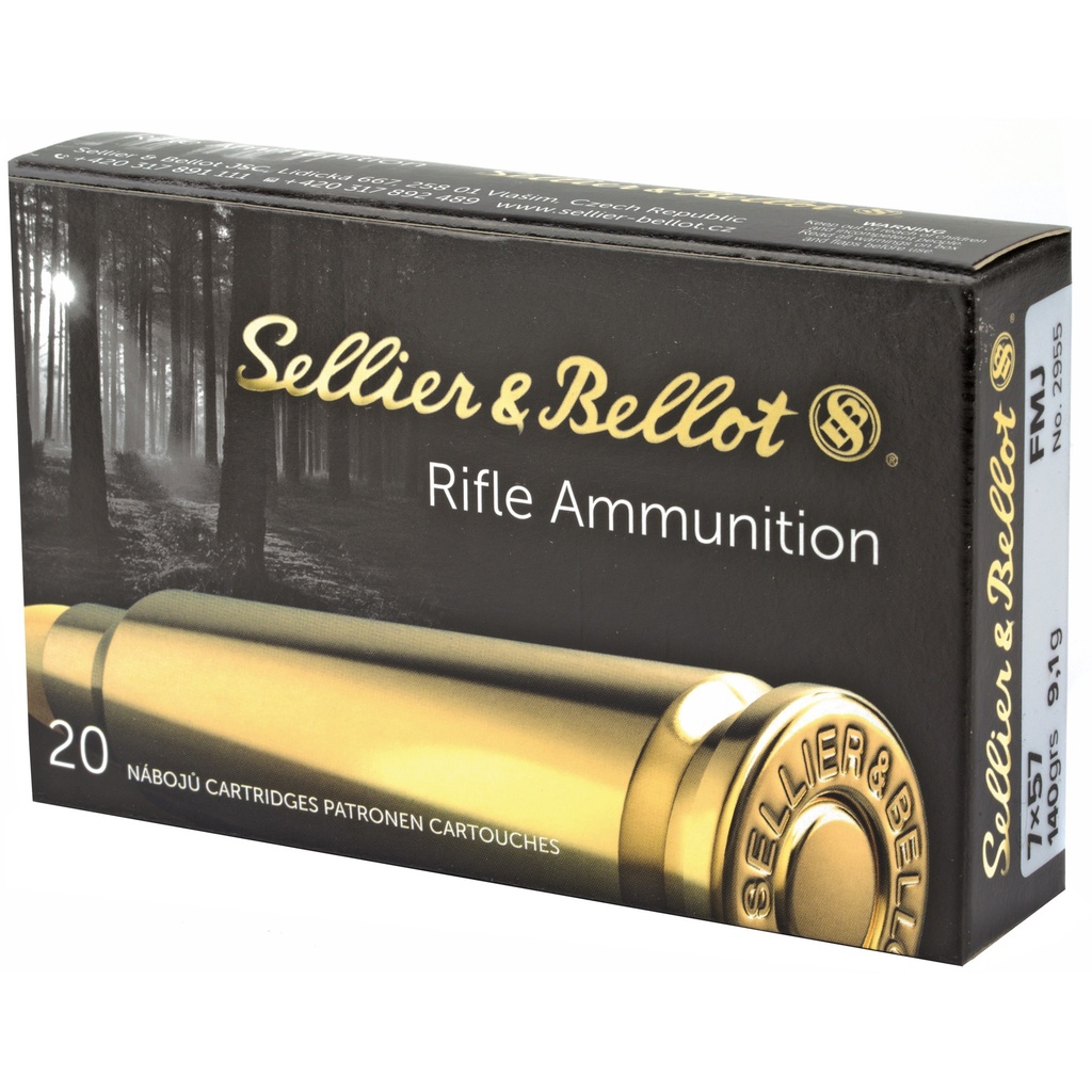 Sellier & Bellot S&B 7X57 140GR FMJ 20/400 2