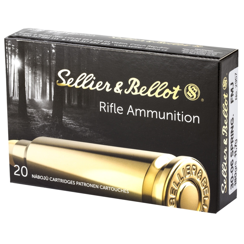 Sellier & Bellot S&B 30-06 180GR FMJ 20/400 2
