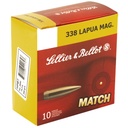 Sellier & Bellot S&B 338LAPUA 250GR SIERRA HPBT 10/BX 1