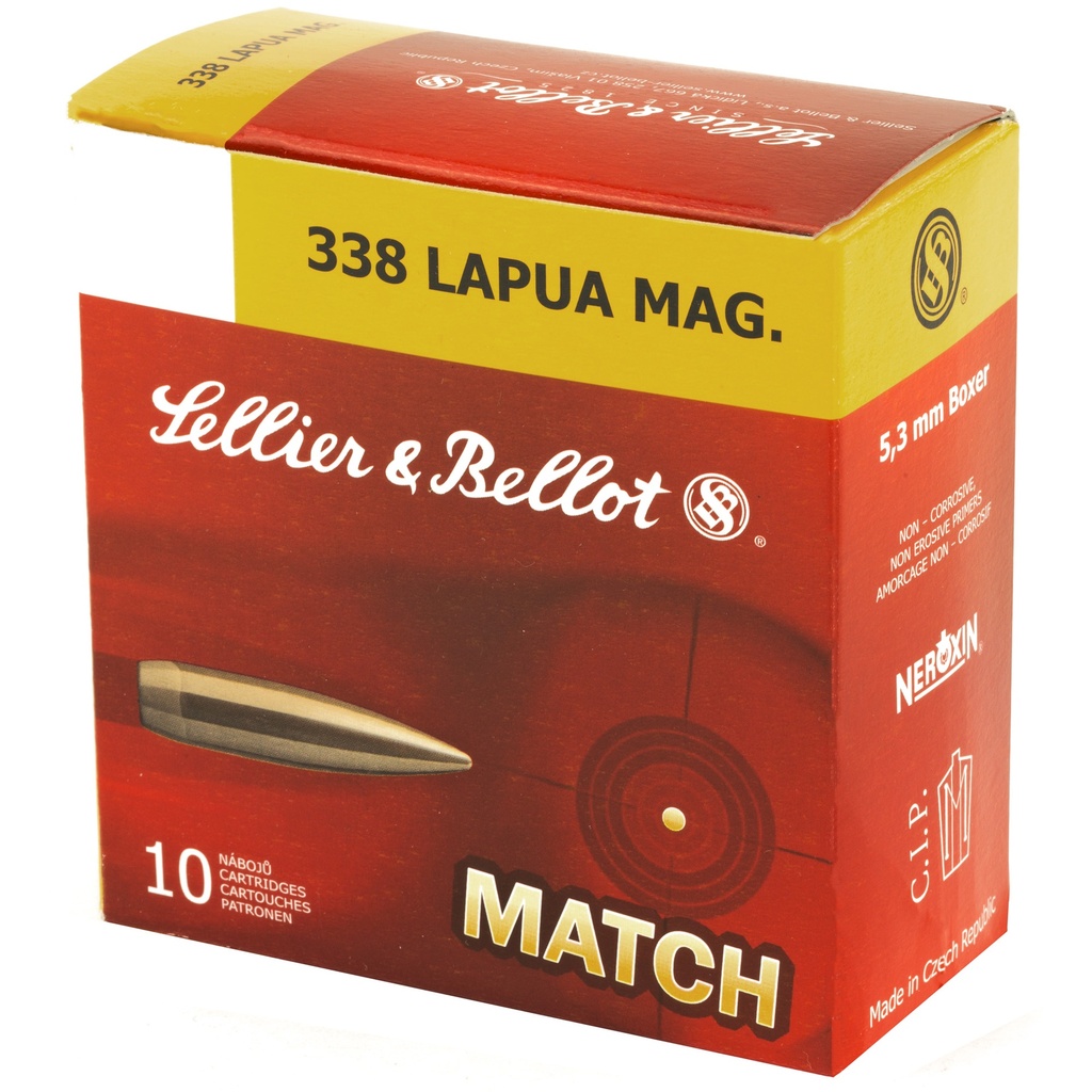 Sellier & Bellot S&B 338LAPUA 250GR SIERRA HPBT 10/BX 2