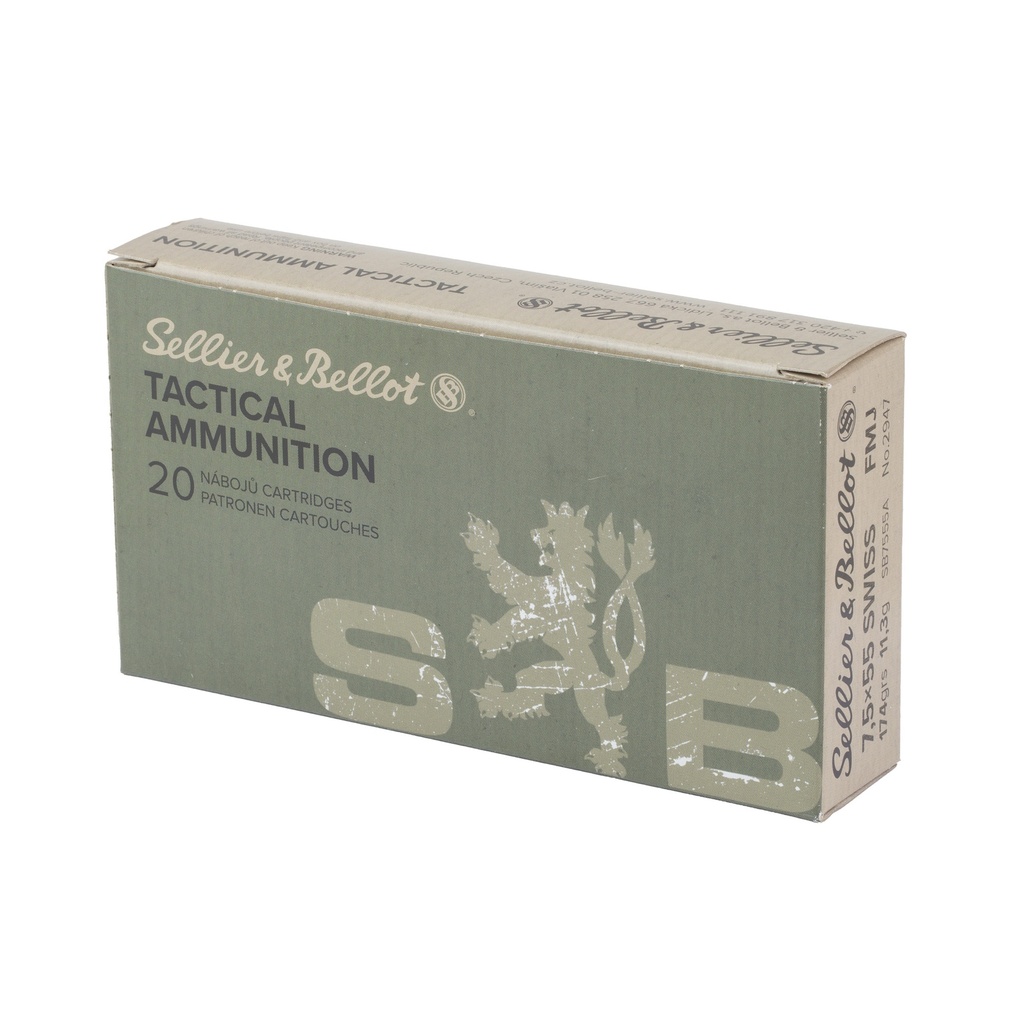 Sellier & Bellot S&B 7.5X55 SWISS 174GR FMJ 20/400 2