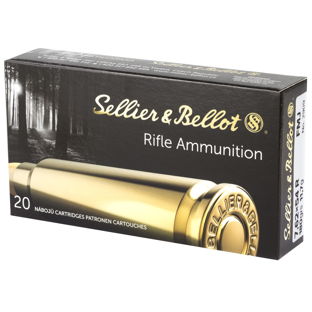 Sellier & Bellot S&B 762X54R 180GR FMJ 20/400 2