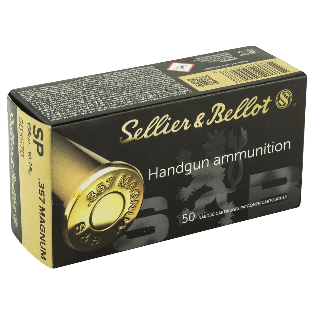 Sellier & Bellot S&B 357MAG 158GR SP 50/1000 1