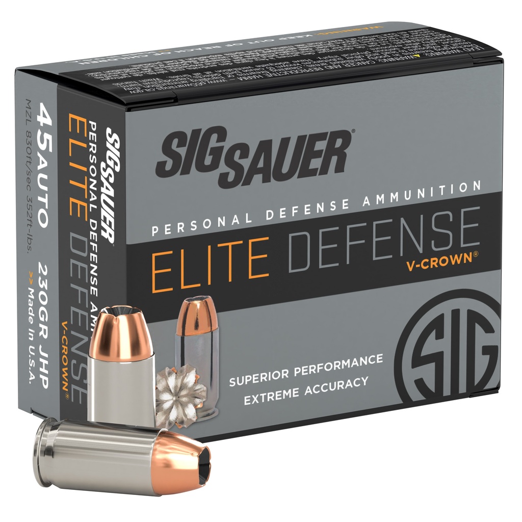 SIG AMMO 45ACP 230GR JHP 20/200 1