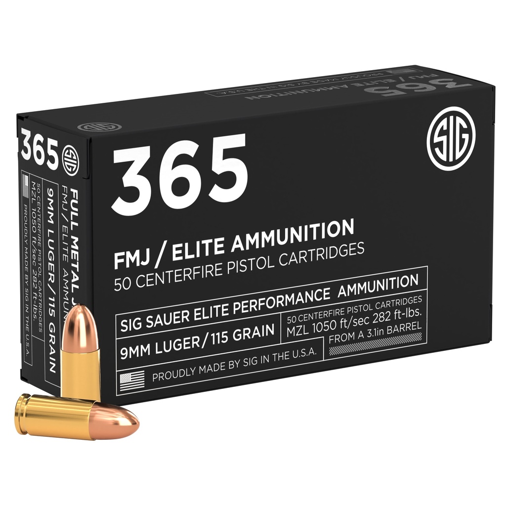 SIG AMMO 9MM 115GR FMJ 50/1000 1