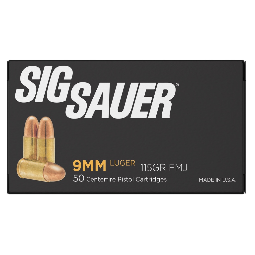 SIG AMMO 9MM 115GR FMJ 50/500 1