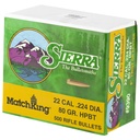SIERRA MATCHKING .224 80GR 500CT 2