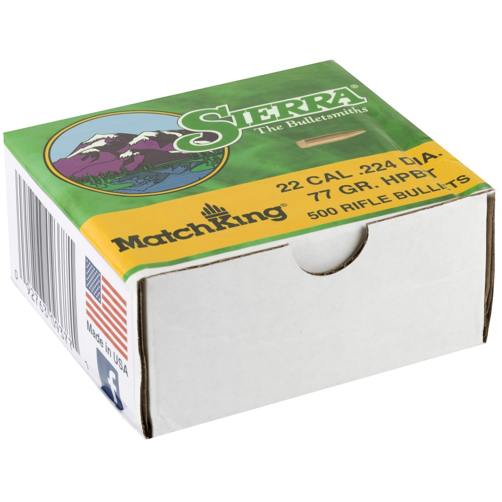 SIERRA MATCHKING .224 77GR 500CT 1