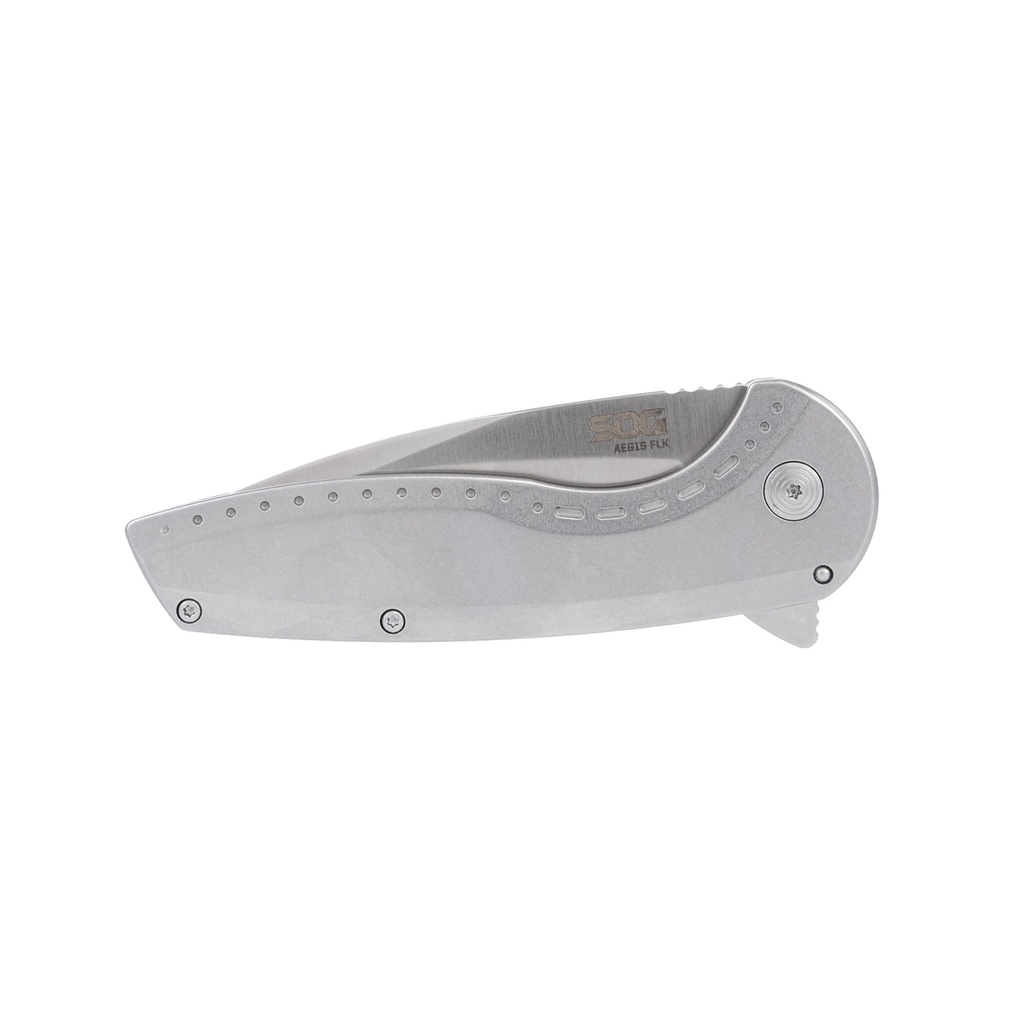 SOG AEGIS FLK 3.25" DROP PT SLV 2