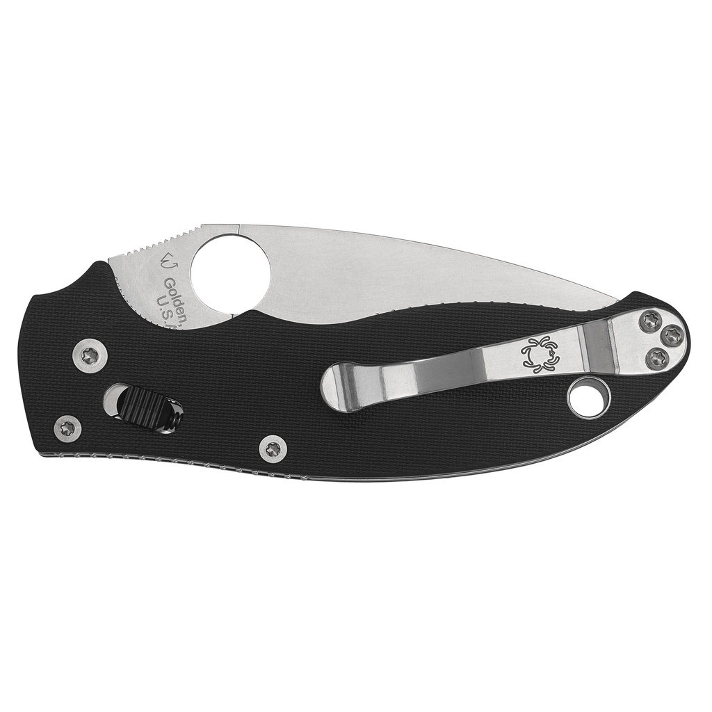 SPYDERCO MANIX 2 BLACK G10 PLAINEDGE 1