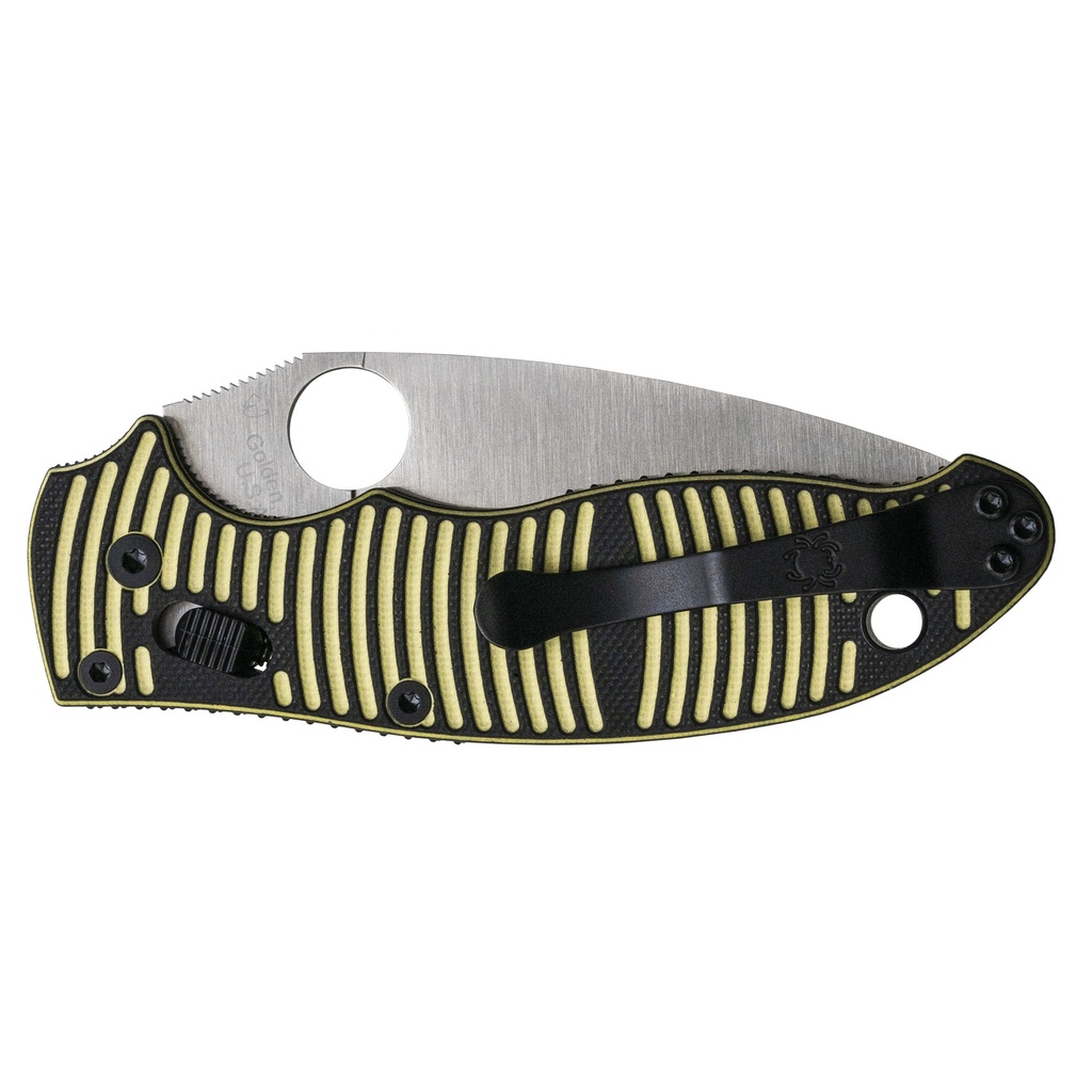 SPYDERCO MANIX 2 SALT 3.37" YLW/SLV 1