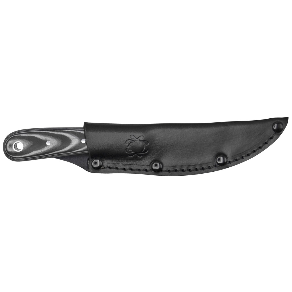 SPYDERCO BOW RVR G-10 BLK/WTE W/STH 1