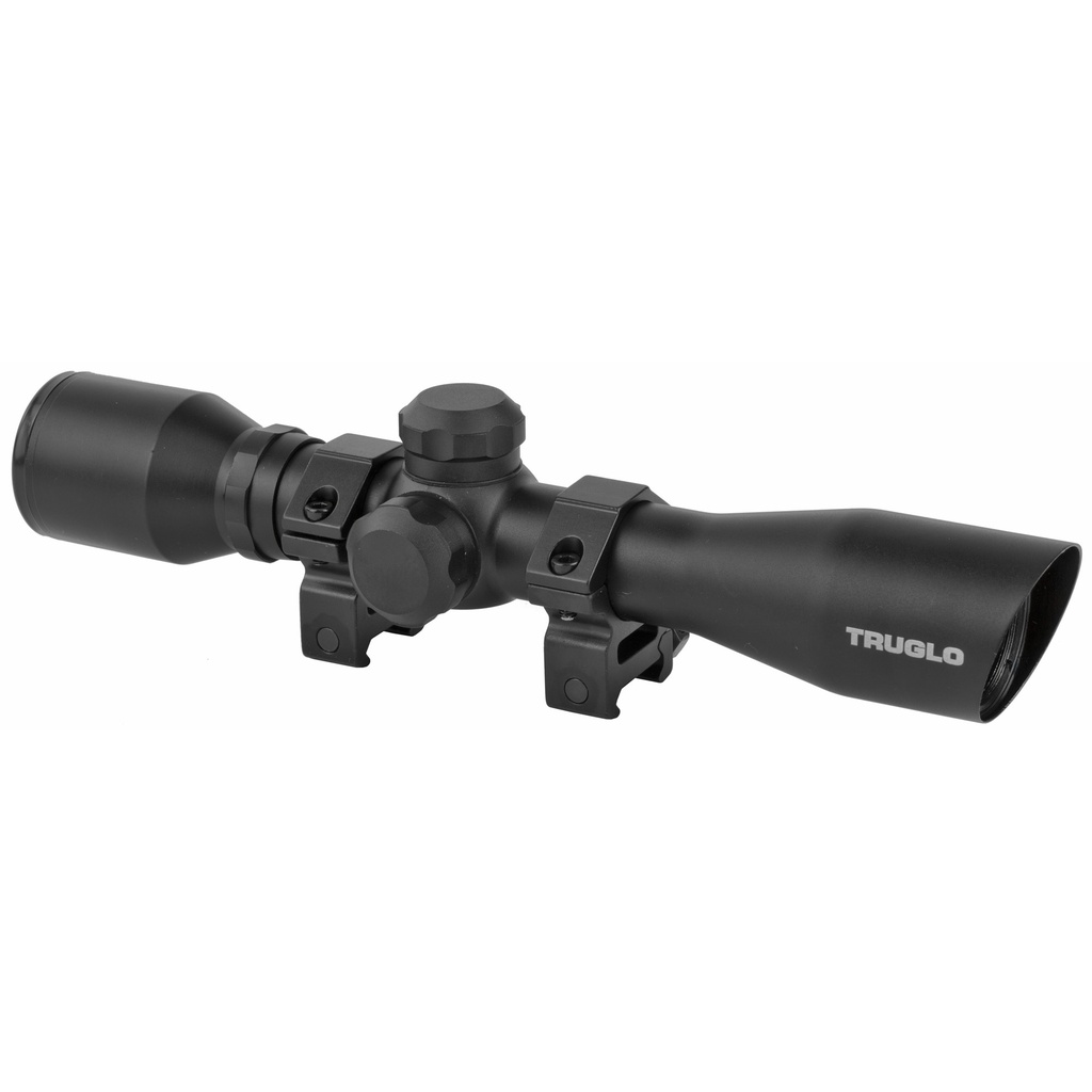 TRUGLO 4X32 SR DIAMND BLK W/ RINGS 1