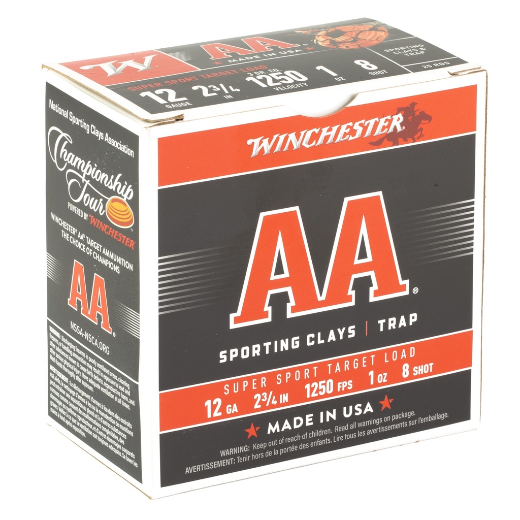 Winchester Ammunition WIN AA SPR SPT 12GA 2-3/4" #8 25/250 1