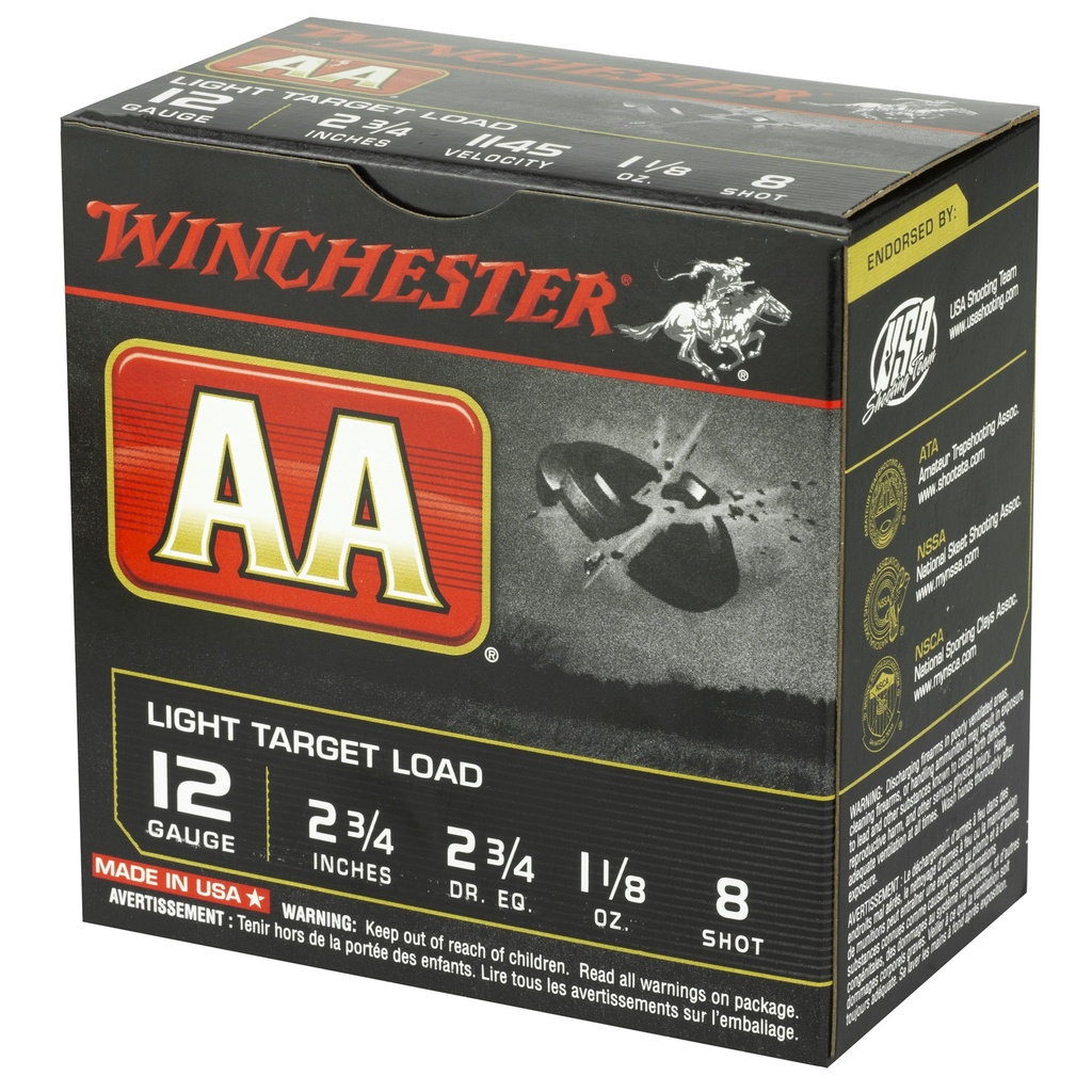 Winchester Ammunition WIN AA TRGT 12GA 2.75" #8 25/250 2