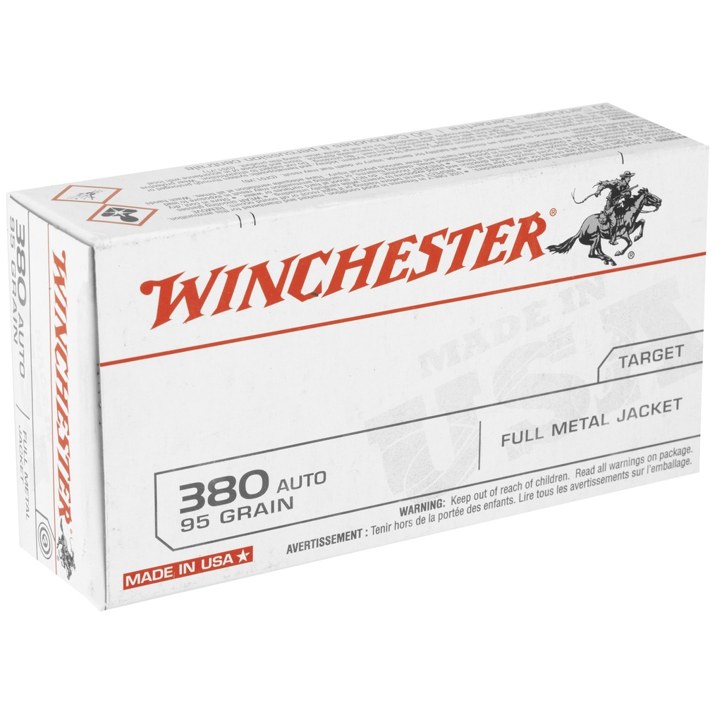 Winchester Ammunition WIN USA 380ACP 95GR FMJ 50/500 1