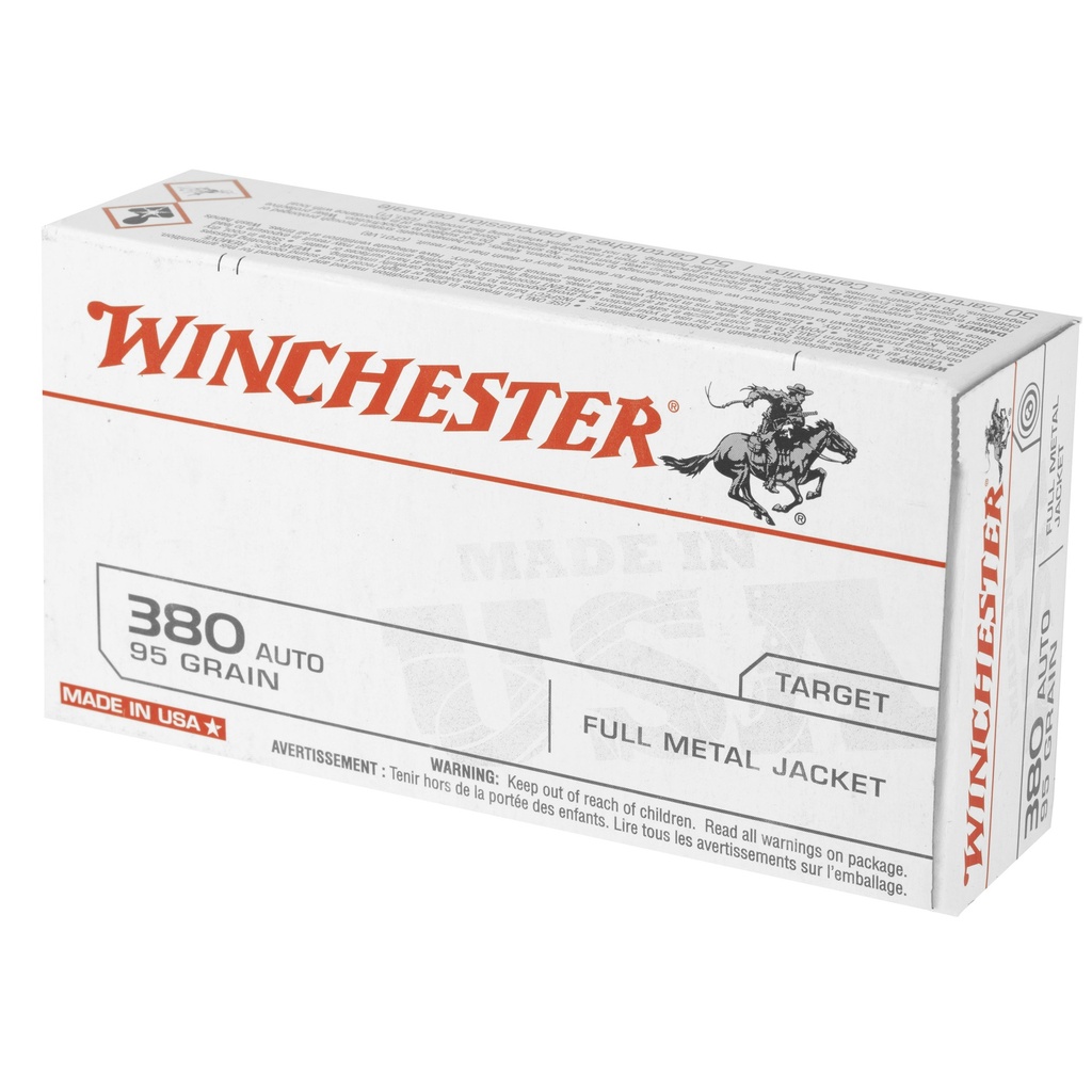 Winchester Ammunition WIN USA 380ACP 95GR FMJ 50/500 2