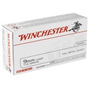 Winchester Ammunition WIN USA 9MM 115GR FMJ 50/500 1