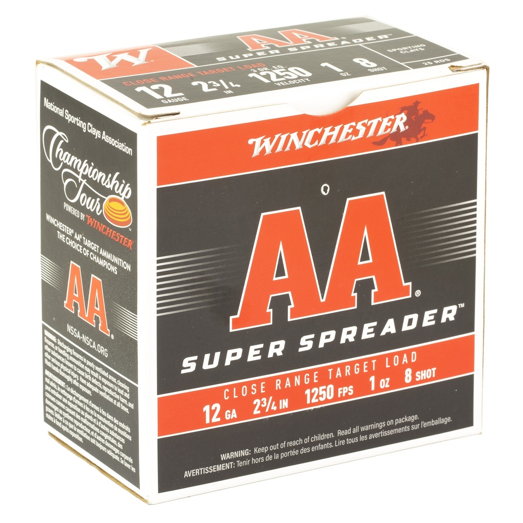 Winchester Ammunition WIN AA SPRDR 12GA  2.75" #8 25/250 1