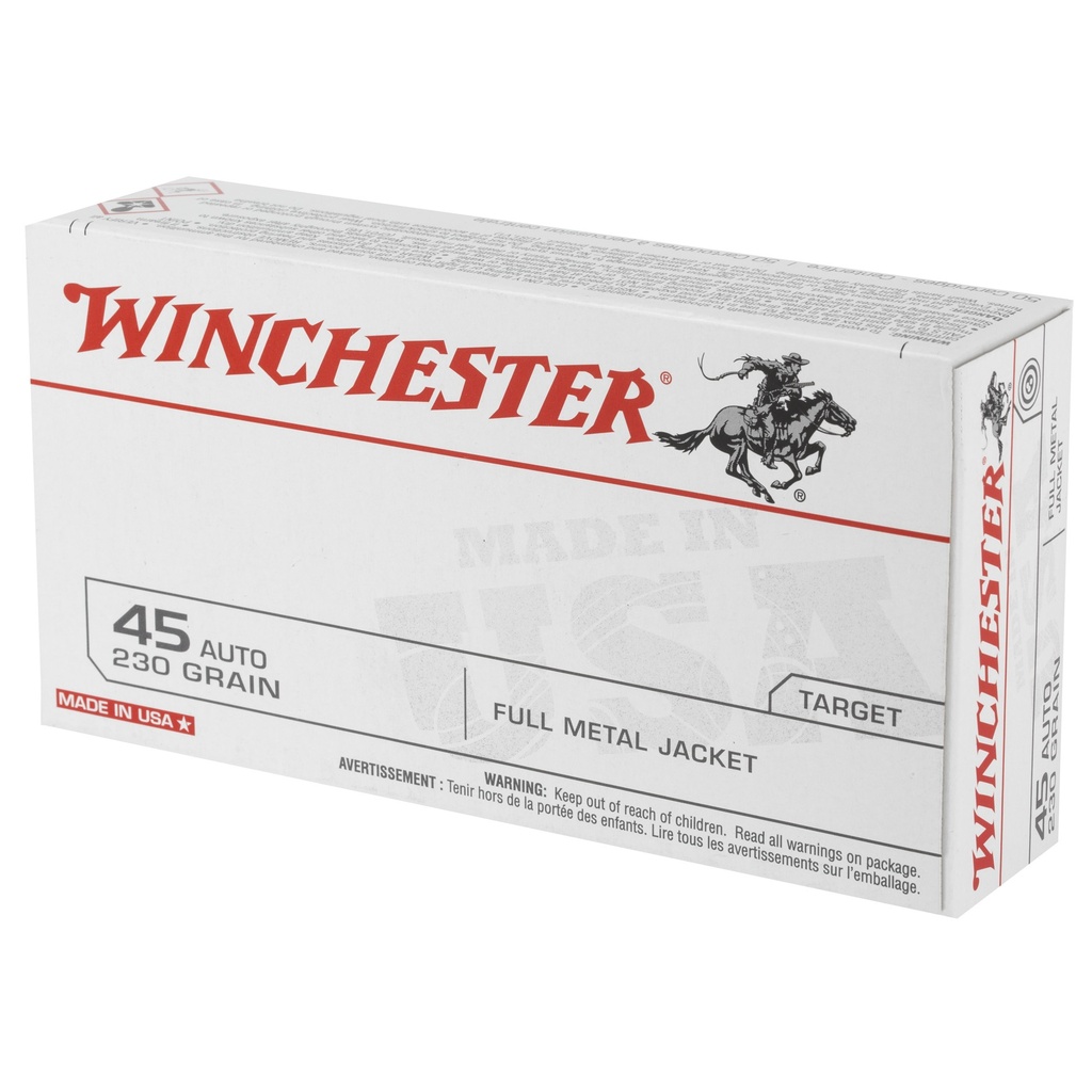 Winchester Ammunition WIN USA 45ACP 230GR FMJ 50/500 2