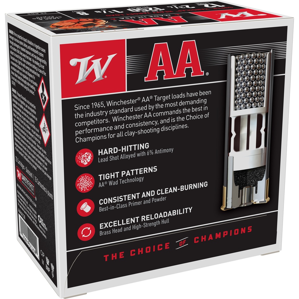 Winchester Ammunition WIN AA SH 12GA 2.75" #8 25/250 1