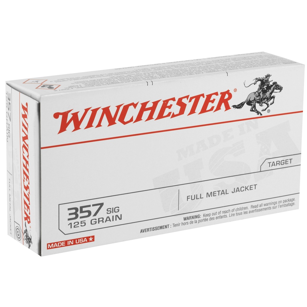 Winchester Ammunition WIN USA 357SIG 125GR FMJ 50/500 1