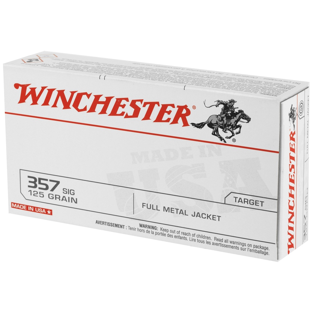 Winchester Ammunition WIN USA 357SIG 125GR FMJ 50/500 2