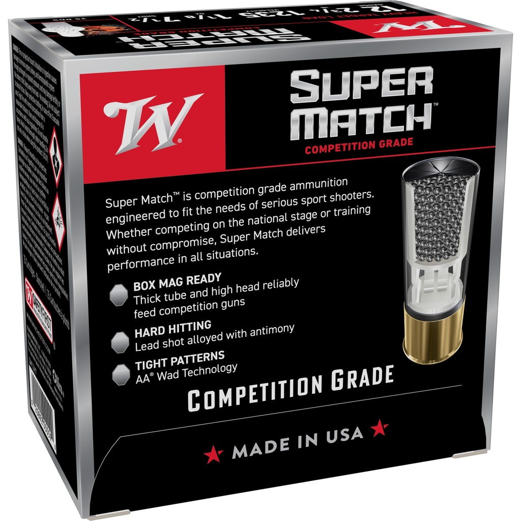 Winchester Ammunition WIN SUPER MATCH 12GA 2.75" #7 25/250 1