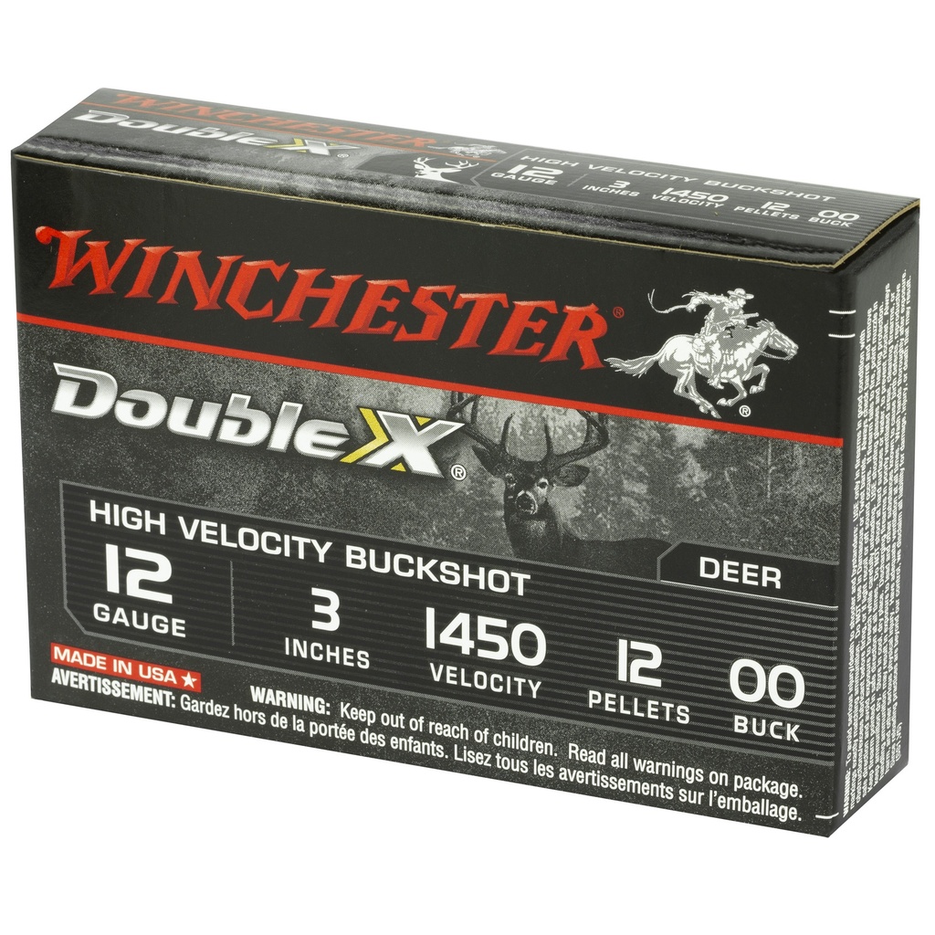 Winchester Ammunition WIN DBL X HV 12GA 3" 00BK 12P 5/250 2